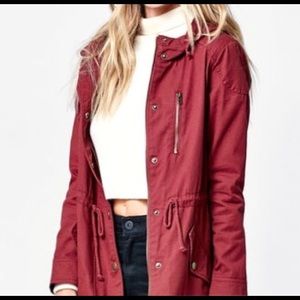 LA Hearts Burgundy Utility Jacket